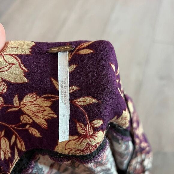 Free People | Odette Floral Long Sleeve Tunic size m - Picture 6 of 10